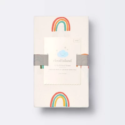 Polyester Rayon Fitted Crib Sheet - Rainbows - Cloud Island™ 3 Polyester Rayon Fitted Crib Sheet - Rainbows - Cloud Island™ - Image 3