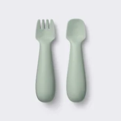 Silicone Spoon & Fork - 2pc - Green - Cloud Island™ -Cloud Island Outlet Store GUEST 03943bfc c68e 4d91 935c 365563888a67