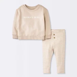 Baby Boys' 2pc Mama's Mini Embroidered Sweatshirt Set - Cloud Island™ Tan -Cloud Island Outlet Store GUEST 0908ab8b a5ef 4805 a872 f1921c8c68d0