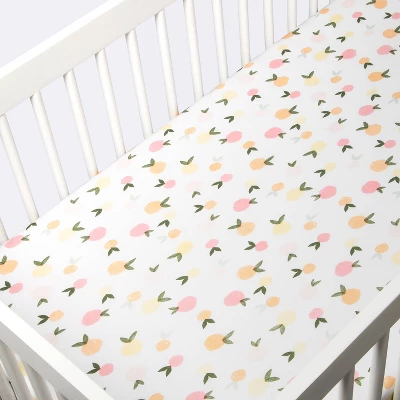 Polyester Rayon Jersey Fitted Crib Sheet - Cloud Island™ Citrus 2 Polyester Rayon Jersey Fitted Crib Sheet - Cloud Island™ Citrus - Image 2