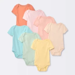 Baby 7pk Short Sleeve Bodysuit - Cloud Island™ Turquoise Blue -Cloud Island Outlet Store GUEST 153ba0b3 3311 468e a375 d8b5cc67691c