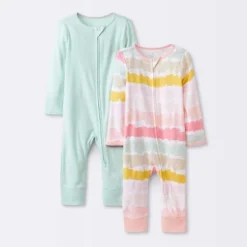 Baby Girls' 2pk Zip Romper - Cloud Island™ -Cloud Island Outlet Store GUEST 1f035297 eb04 47d5 8007 56efe4d860be