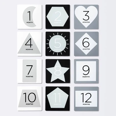 Square Monthly Milestone Cards - Black - Cloud Island™ 2 Square Monthly Milestone Cards - Black - Cloud Island™ - Image 2