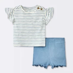 Baby Girls' 2pc Striped Pocket T-Shirt & Bike Shorts Set - Cloud Island™ Blue 7 Baby Girls' 2pc Striped Pocket T-Shirt & Bike Shorts Set - Cloud Island™ Blue -Cloud Island Outlet Store GUEST 25d839b8 9c77 492e 932a a0f5cbad0036