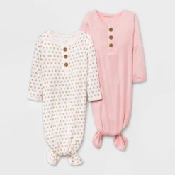 Baby Girls' 2pk Modal Tie NightGown - Cloud Island™ Pink -Cloud Island Outlet Store GUEST 261e7217 0f0a 40b9 bec6 74f8b1f7e4c6