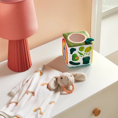 Fruit And Vegetable Interactive Plush Cube With Rabbit Rattle - Cloud Island™ 1 Fruit And Vegetable Interactive Plush Cube With Rabbit Rattle - Cloud Island™