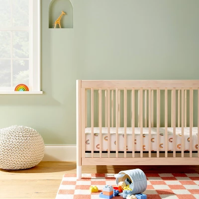 Polyester Rayon Fitted Crib Sheet - Rainbows - Cloud Island™ 1 Polyester Rayon Fitted Crib Sheet - Rainbows - Cloud Island™