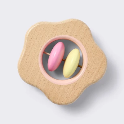 Wooden Baby Rattle - Flower - Cloud Island™ 3 Wooden Baby Rattle - Flower - Cloud Island™ - Image 3