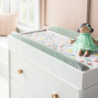 Wipeable Changing Pad Cover - Garden Floral - Cloud Island™ 1 Wipeable Changing Pad Cover - Garden Floral - Cloud Island™