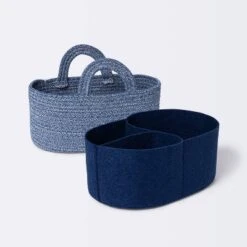 Coiled Rope Diaper Caddy With Dividers - Cloud Island™ Navy -Cloud Island Outlet Store GUEST 41e2b4d6 3c27 4000 b25f 584b72396cb4