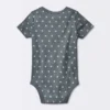 Baby 4pk Short Sleeve Moons Bodysuit - Cloud Island™ Gray