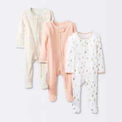 Baby Girls' 3pk Tight Fit Zip-Up Sleep N' Play - Cloud Island™ -Cloud Island Outlet Store GUEST 4e004300 8d9d 4aa4 b06b 9a01dc986e2b