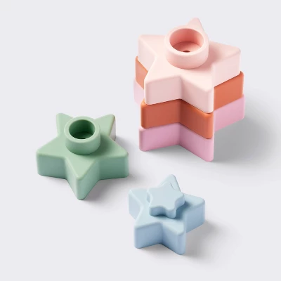 Star Stacker Silicone Toy - Cloud Island™ 2 Star Stacker Silicone Toy - Cloud Island™ - Image 2