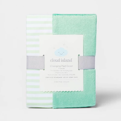 Wipeable Changing Pad Cover Stripe - Cloud Island™ Green 2 Wipeable Changing Pad Cover Stripe - Cloud Island™ Green - Image 2