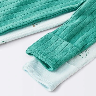 Baby Boys' 2pk Cozy Wide Ribbed Animals Sleep N' Play - Cloud Island™ Blue 3 Baby Boys' 2pk Cozy Wide Ribbed Animals Sleep N' Play - Cloud Island™ Blue - Image 3