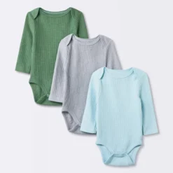 Baby 3pk Long Sleeve Waffle Bodysuit - Cloud Island™ Green -Cloud Island Outlet Store GUEST 626a23c7 fc27 457d bd2d c3218dcbb939