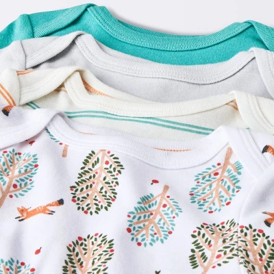 Baby 4pk Basic Orchard Fox Long Sleeve Bodysuit - Cloud Island™ Cream 2 Baby 4pk Basic Orchard Fox Long Sleeve Bodysuit - Cloud Island™ Cream - Image 2