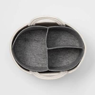 Coiled Rope Diaper Caddy With Dividers - Cloud Island™ Cream 3 Coiled Rope Diaper Caddy With Dividers - Cloud Island™ Cream - Image 3