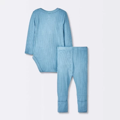 Baby Boys' 2pc Soft Blend Top & Bottom Set - Cloud Island™ Blue 1 Baby Boys' 2pc Soft Blend Top & Bottom Set - Cloud Island™ Blue