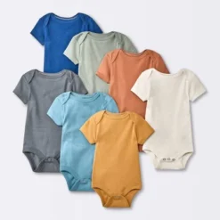 Baby 7pk Short Sleeve Bodysuit - Cloud Island™ Orange -Cloud Island Outlet Store GUEST 8e7dcfba fc0d 4fdf 944f 676de88c2f1b