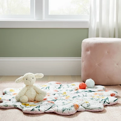 Floor Blanket And Playmat - Cloud Island™ Pink Flower 1 Floor Blanket And Playmat - Cloud Island™ Pink Flower
