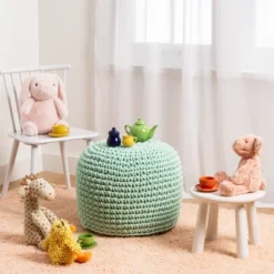 Cloud Island Outlet Store 16 Pouf Ottoman - Cloud Island™ Mint