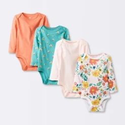 Baby Girls' 4pk Long Sleeve Bodysuit - Cloud Island™ Floral -Cloud Island Outlet Store GUEST a26d0fc4 a22a 4ecb a6cb 9b713d268e3f