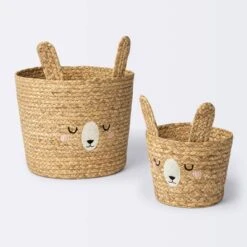 Braided Water Hyacinth Medium Round Storage Basket - Rabbit - Cloud Island™ -Cloud Island Outlet Store GUEST a5d9b501 e874 4e24 abfc c6e9b2eecec0