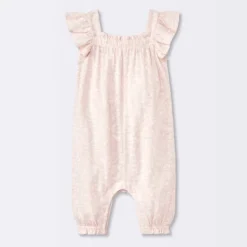 Baby Girls' Floral Modal Jersey Long Legged Romper - Cloud Island™ Pink -Cloud Island Outlet Store GUEST a8097ffe ca89 4781 a8f2 7f3b95099679
