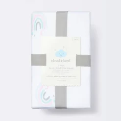 Fitted Jersey Crib Sheet Love To Dream - Rainbows/White - 2pk - Cloud Island™ -Cloud Island Outlet Store GUEST ad54df26 b06f 422d bd80 725c7fd189f1