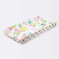 Plush Changing Pad Cover Floral - Cloud Island™ Gold -Cloud Island Outlet Store GUEST ada363a0 35d6 4aa7 8997 fbd00d6262ae