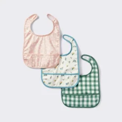 Water Resistant Bibs - 3pk - Floral/Checkerboard - Cloud Island™ -Cloud Island Outlet Store GUEST b2ffe655 4aec 48b6 9d32 bd433fe6c576