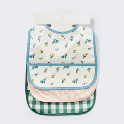 Water Resistant Bibs - 3pk - Floral/Checkerboard - Cloud Island™ -Cloud Island Outlet Store GUEST ba9a7360 04a4 4423 9e01 09621e5e602b