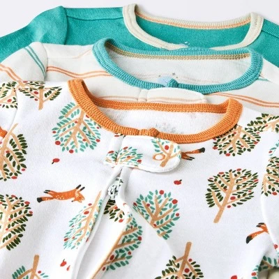 Baby 3pk Orchard Zip-Up Sleep N' Play - Cloud Island™ Off-White 2 Baby 3pk Orchard Zip-Up Sleep N' Play - Cloud Island™ Off-White - Image 2