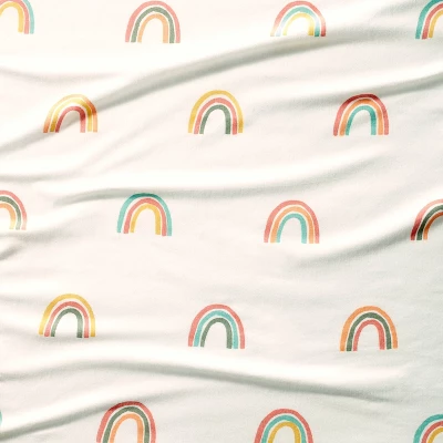 Polyester Rayon Fitted Crib Sheet - Rainbows - Cloud Island™ 2 Polyester Rayon Fitted Crib Sheet - Rainbows - Cloud Island™ - Image 2