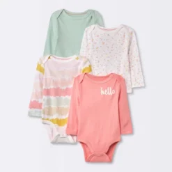 Baby Girls' 4pk Long Sleeve Bodysuit - Cloud Island™ Floral -Cloud Island Outlet Store GUEST d6cf913a 1dd8 417e a034 f2d2d36d4303