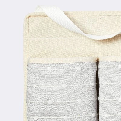 Wall Hanging Storage With Slub Stitching - Gray - Cloud Island™ 2 Wall Hanging Storage With Slub Stitching - Gray - Cloud Island™ - Image 2