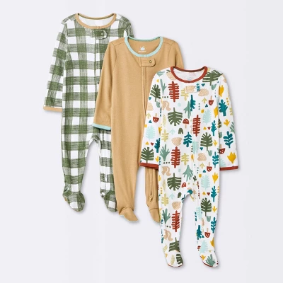 Baby Boys' 3pk Pandas Zip-Up Sleep N' Play - Cloud Island™ Heather Gray 7 Baby Boys' 3pk Pandas Zip-Up Sleep N' Play - Cloud Island™ Heather Gray - Image 7