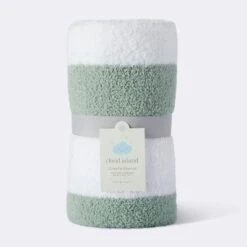 Chenille Stripe Baby Blanket - Green And White Stripe - Cloud Island™ 5 Chenille Stripe Baby Blanket - Green And White Stripe - Cloud Island™ -Cloud Island Outlet Store GUEST f1d770bd 8395 4c5f 908f 0abf2d889710