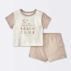 Baby Boys' Beach Club Cargo Top & Shorts Set - Cloud Island™ Cream -Cloud Island Outlet Store GUEST fbab5074 ec8e 498b 8255 759632c4f91f