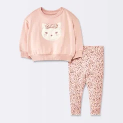 Baby Girls' 2pc Cat Applique Sweatshirt & Leggings Set - Cloud Island™ Pink -Cloud Island Outlet Store GUEST fd43fdf0 9e93 4813 ac20 f36750190814