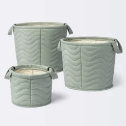 Quilted Fabric Small Round Storage Basket - Green - Cloud Island™ -Cloud Island Outlet Store GUEST fe54c62f 90f2 4ff1 bc3f d731445825aa 2